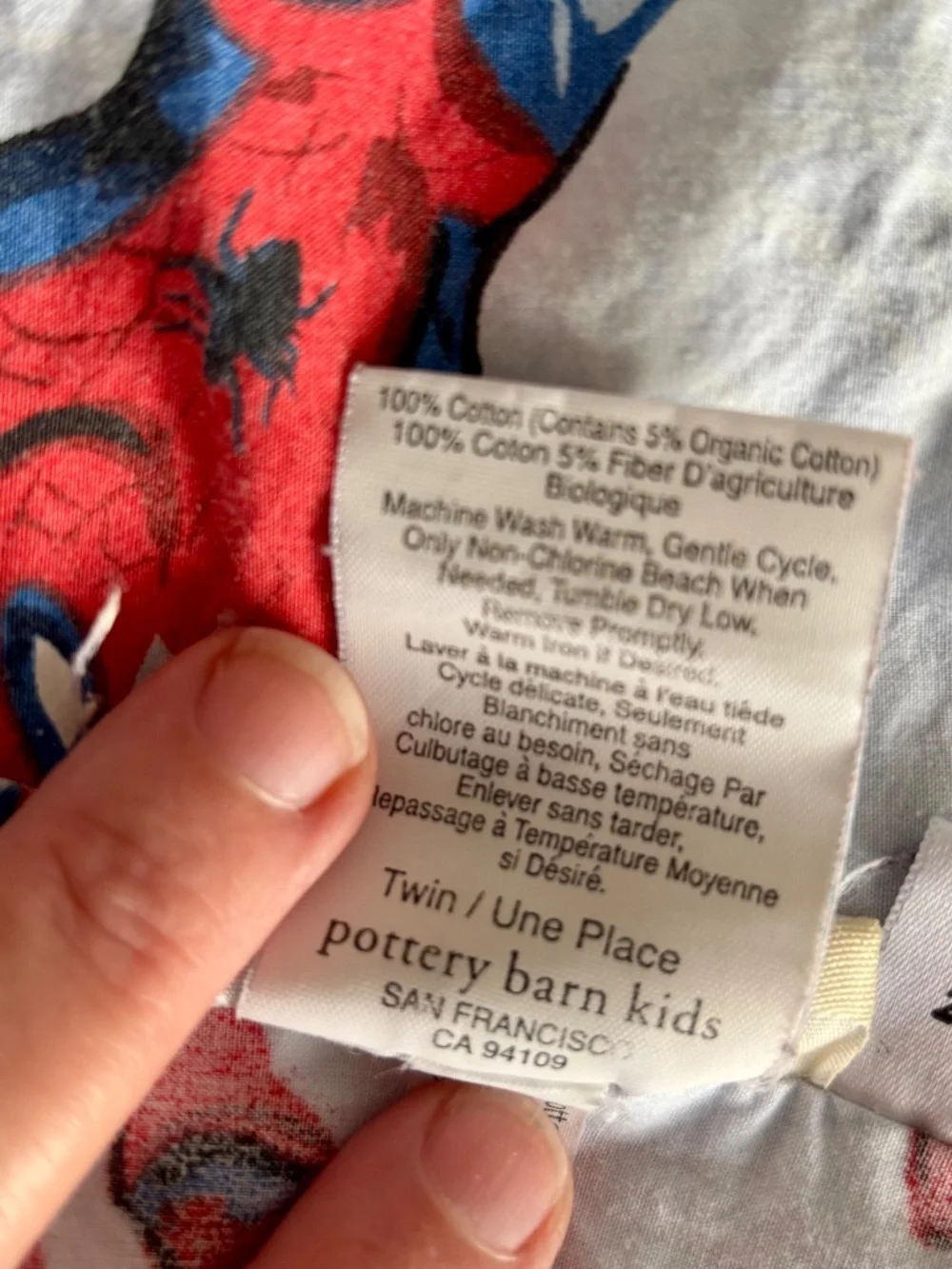 Pottery Barn Kids Spiderman Twin Sheet Set